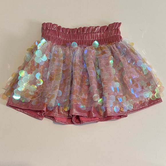 Lola + the Boys Pink Sequin Skirt - Picture 2 of 4